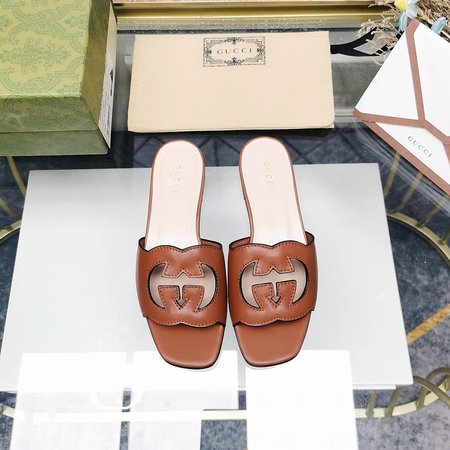 Gucci Handmade GG sandals and slippers
