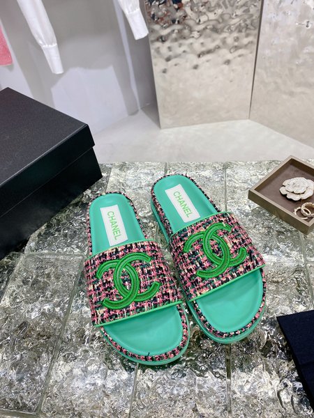 Chanel Wool slippers thick woolen weave