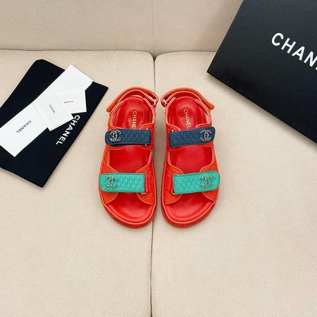 Chanel Velcro Beach Sandals