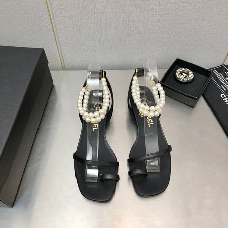 Chanel pearl sandals