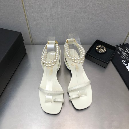 Chanel pearl sandals