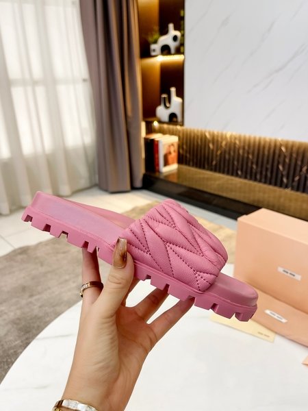 Miu Miu lambskin slippers