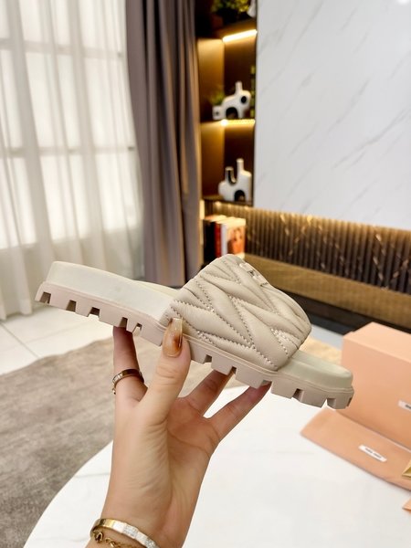 Miu Miu lambskin slippers