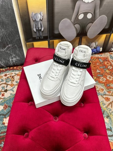 Celine Color block sneakers thick sole white height increasing shoes