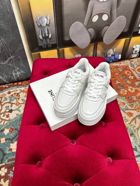 Celine Color block sneakers thick sole white height increasing shoes