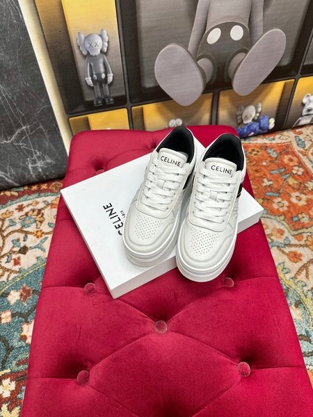 Celine Color block sneakers thick sole white height increasing shoes