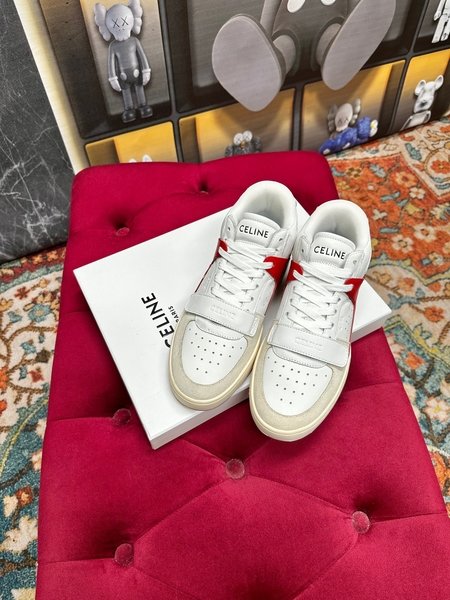 Celine color block white sneakers