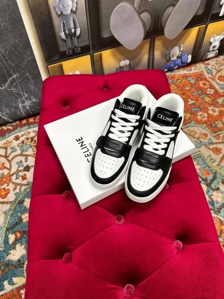 Celine color block white sneakers