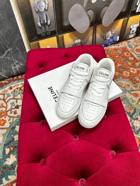 Celine color block white sneakers