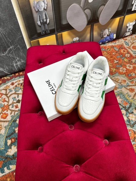 Celine color block white sneakers