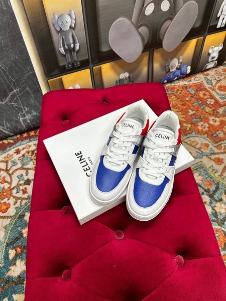 Celine color block white sneakers