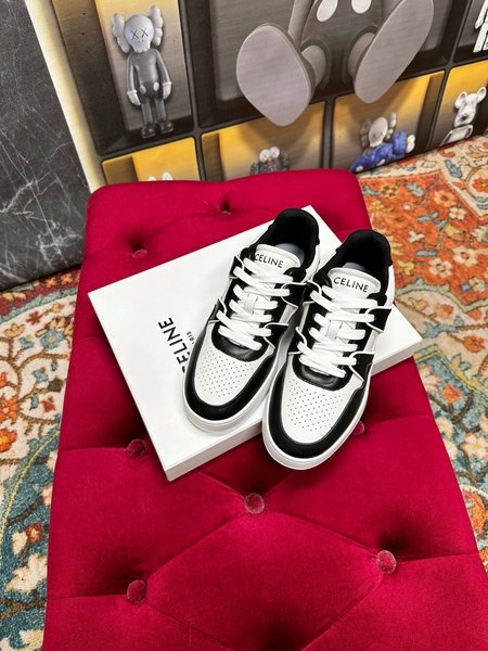 Celine color block white sneakers