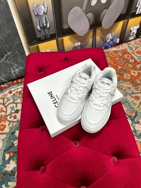 Celine color block white sneakers