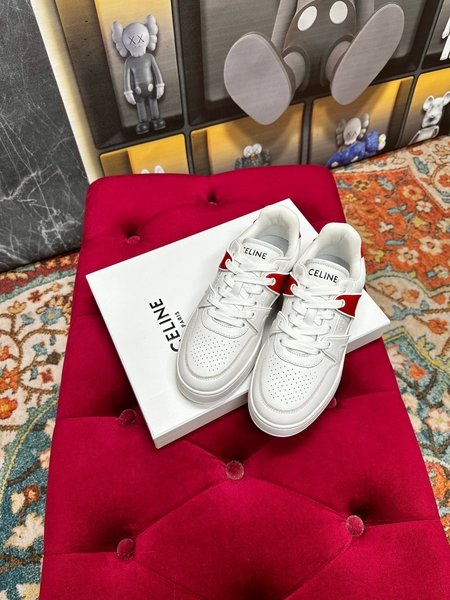 Celine color block white sneakers