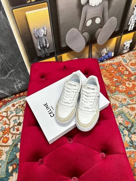 Celine color block white sneakers