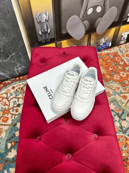 Celine color block white sneakers