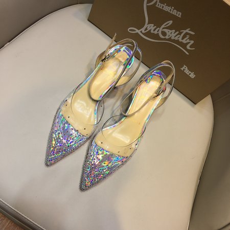 Christian Louboutine Red sole shoes after hot drilling