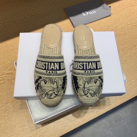 Dior Embroidered Espadrilles/slippers