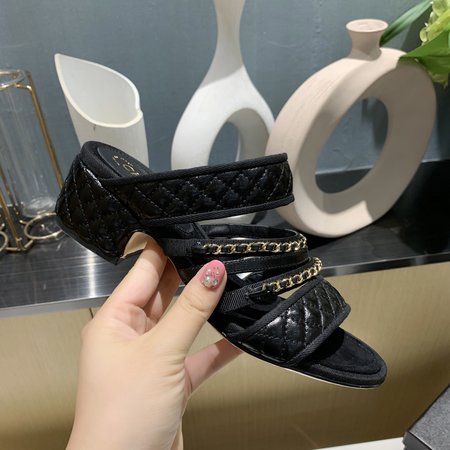 Chanel Chain sandals in sheepskin