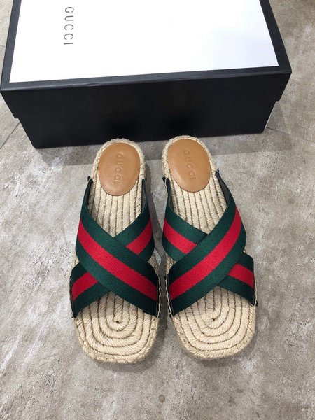 Gucci Fashion fabric series flat slippers