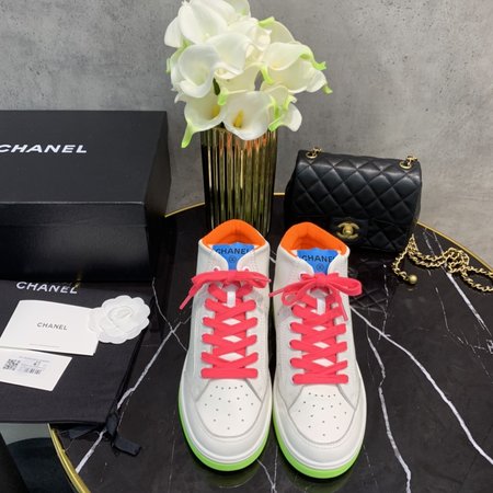 Chanel Fluorescent color retro sneakers