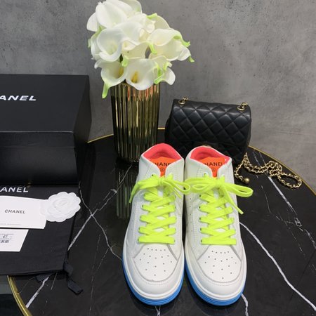 Chanel Fluorescent color retro sneakers
