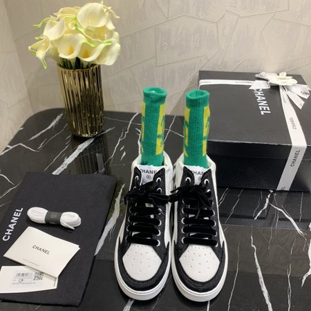 Chanel Fluorescent color retro sneakers