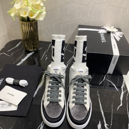 Chanel Fluorescent color retro sneakers