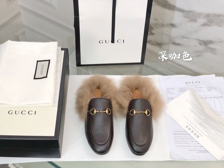 Gucci Classic wool slippers fabric with sheepskin inside