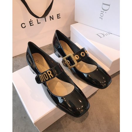 Dior Vintage gold D ballet shoes