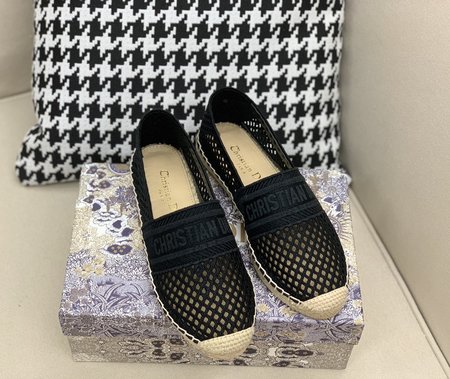 Dior Patterned jacquard embroidery cutout Espadrilles