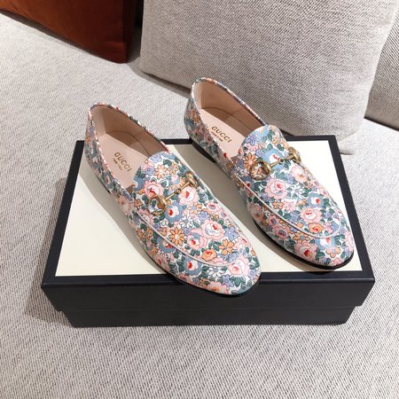 Gucci 3D flower flat shoes chain embroidery GG