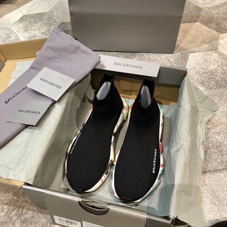 Balenciaga Classic series knitted sock boots