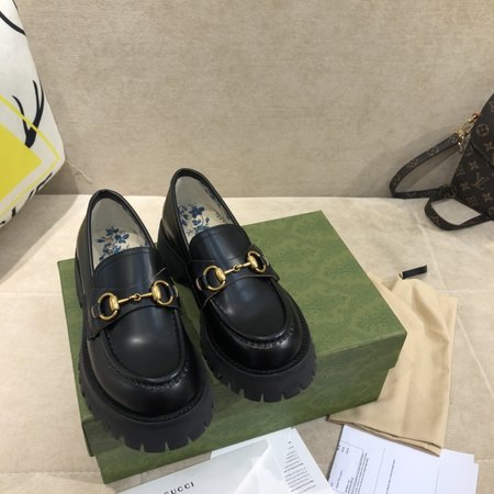Gucci Horsebit Bee Platform Loafers