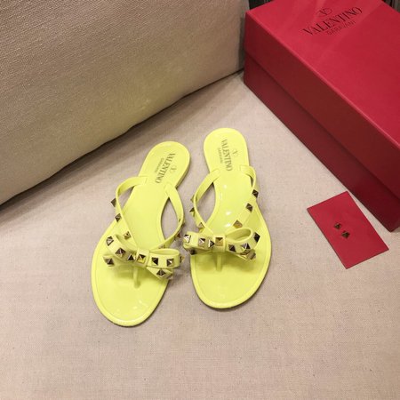 Valentino Jelly shoes rubber ROCKSTUD bow thong sandals and slippers