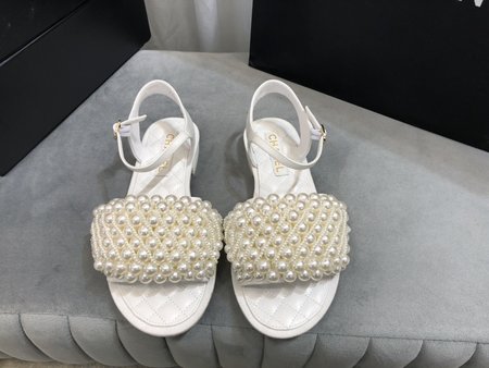Chanel Pearl sandals are all hand-stitched