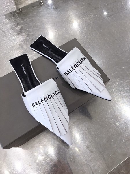 Balenciaga Bow-shaped stretch lambskin slippers