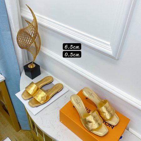 Louis Vuitton low heel slippers LV