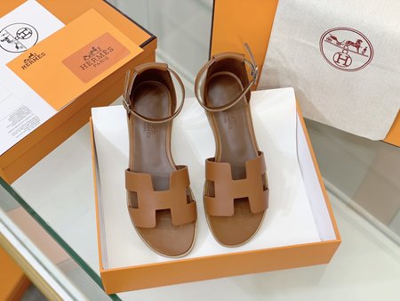 Hermes Santorini Sandals Epsom Leather