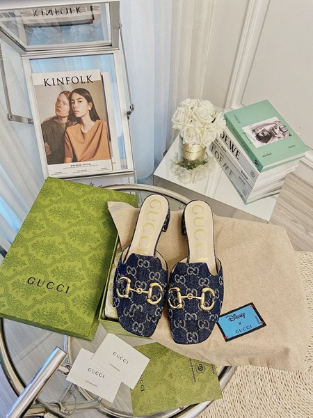 Gucci Logo saddle buckle high heel 7.5cm/flat heel 2.5cm