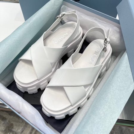 Prada Platform Sawtooth Sandals