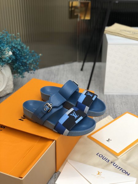 Louis Vuitton Sandals sheepskin edging cowhide embossed Monogram