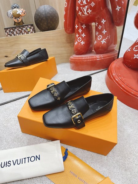 Louis Vuitton Classic Monogram Leather Shoes Loafers
