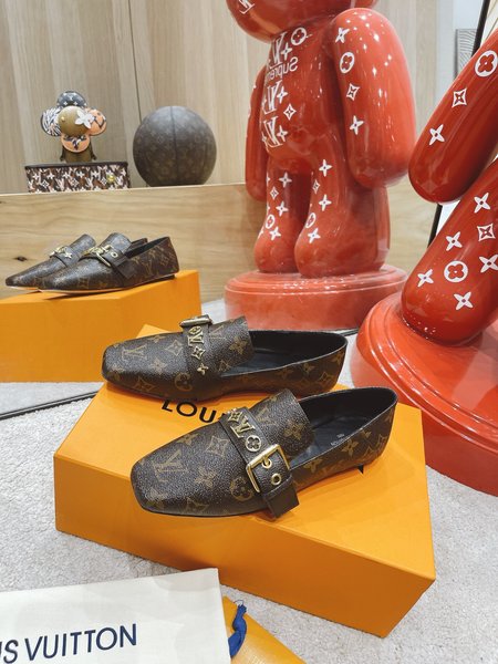 Louis Vuitton Classic Monogram Leather Shoes Loafers