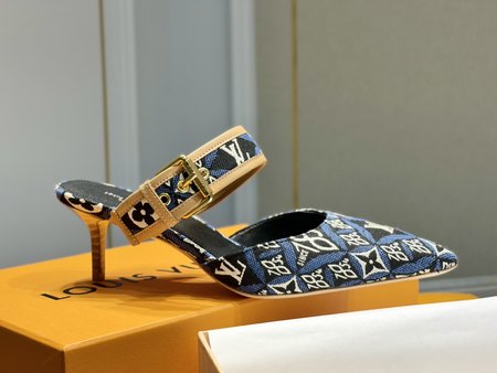 Louis Vuitton 1854 series canvas slippers
