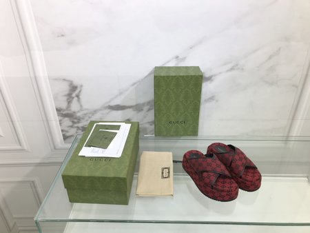 Gucci Slippers color GG cloth + inner cowhide