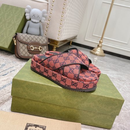 Gucci limited edition platform slippers