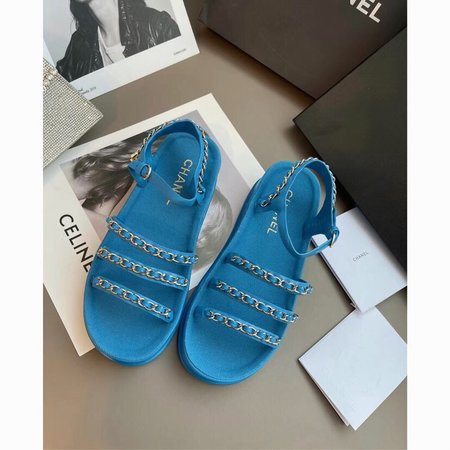 Chanel Calfskin chain sandals