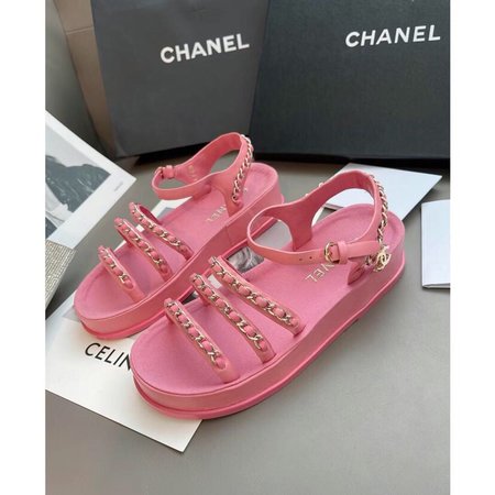 Chanel Calfskin chain sandals
