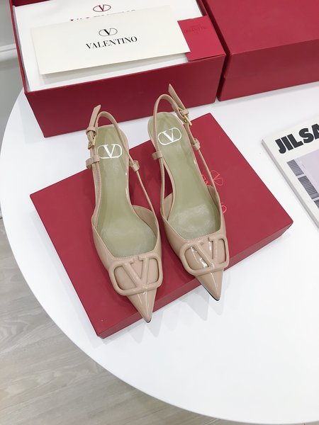 Valentino Big V Buckle Slippers